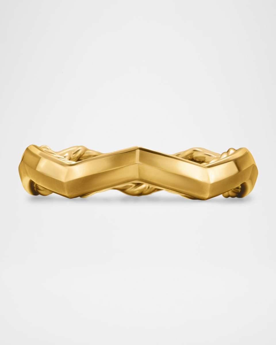 Zig Zag Stax Ring in 18K Gold, 3mm